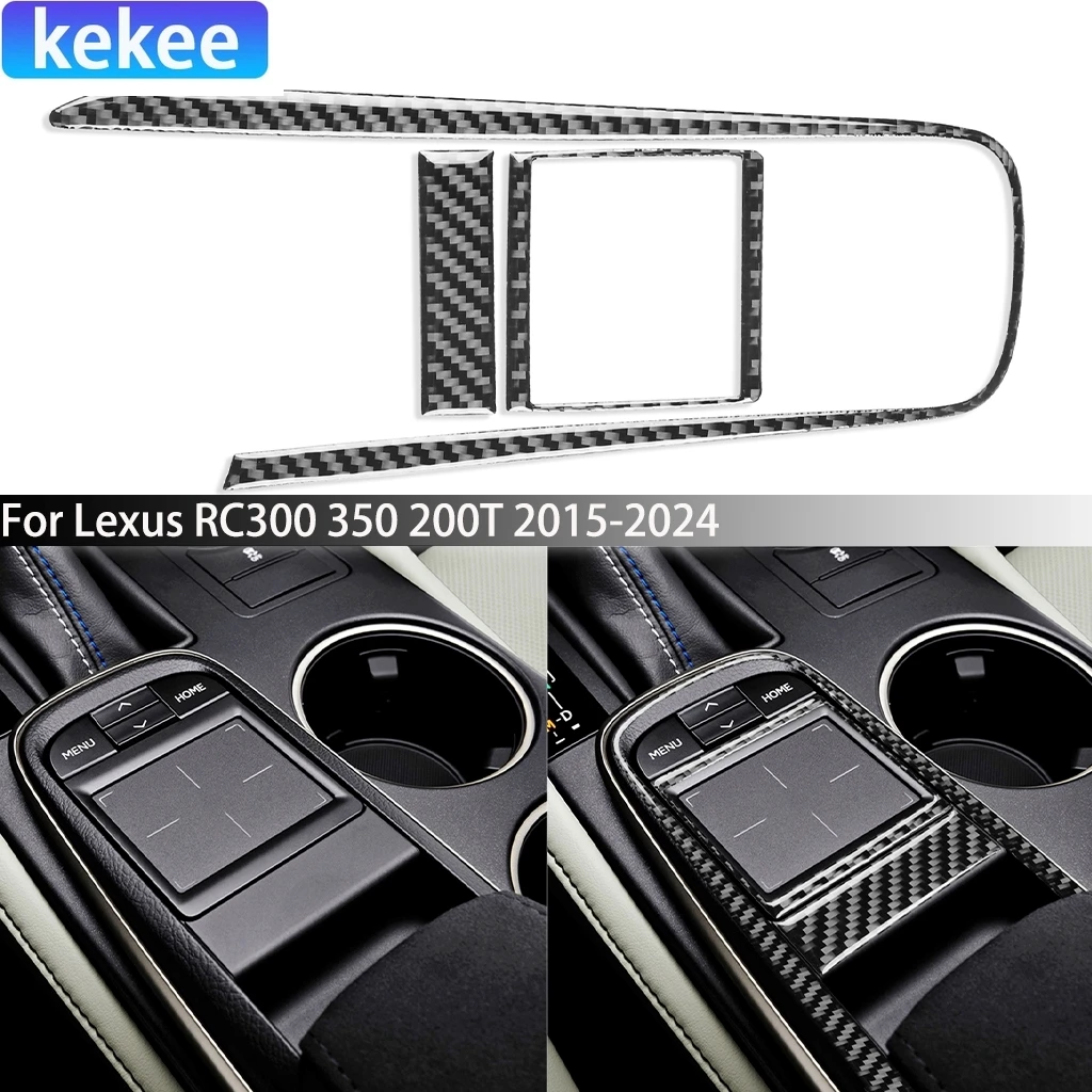 

For Lexus RC300 RC350 RC200T 2015-2024 Carbon Fiber Gear Shift Multimedia Control Interior Car Accessories Cover Sticker Trim