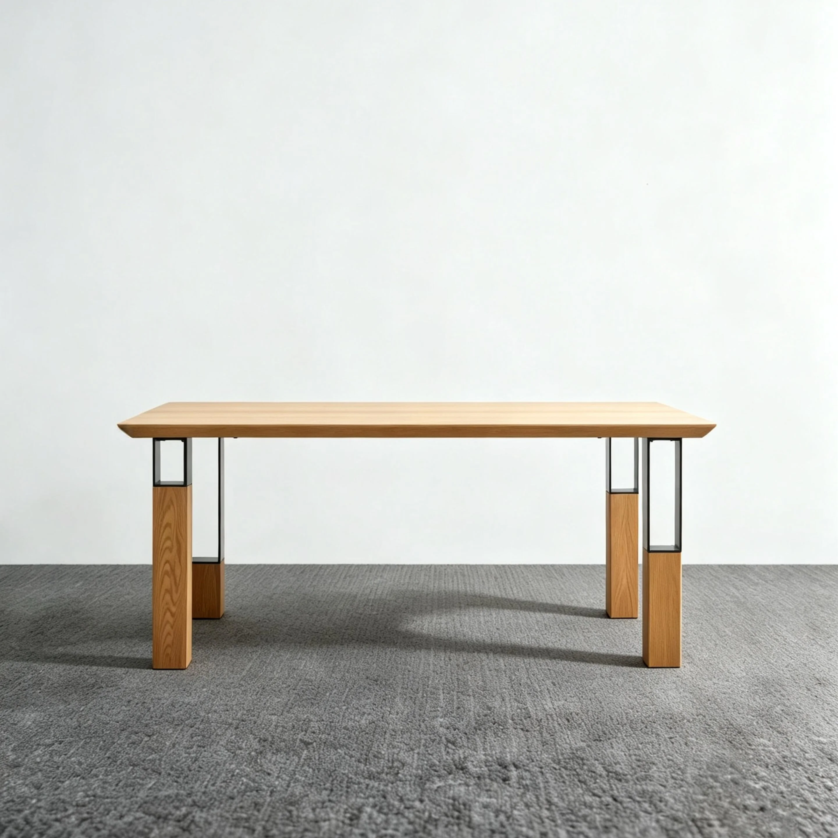 tc-Factory Direct Sales Style Design Sense Niche Personality Geometric Stitching Solid Wood Dining Table Can Be Customised-