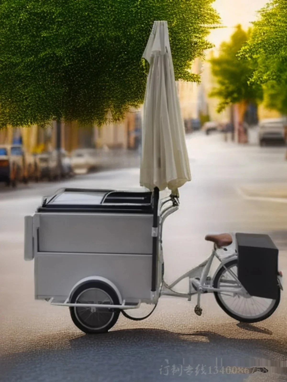 

Three-wheeled stall truck multi-functional movable night market ice cream commercial special dining car