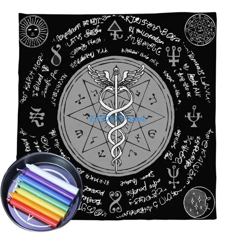 

G6DE Tarots Cards Tablecloth Altars Cloth Oracles Divinations Board Game Accessorys