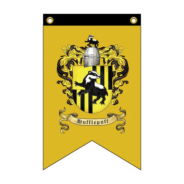 New Harries Potters College Flag Hogwarts Gryffindor Hufflepuff Ravenclaw 30x50cm Magic Academy Decorate Hanging Flags Gifts