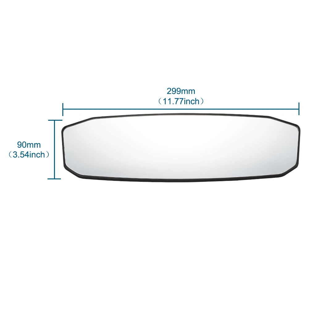 Rear View Mirror, Universal Interior Clip On Panoramic Rearview Mirror to Reduce Blind Spot Effectively, Wide Angle, Convex