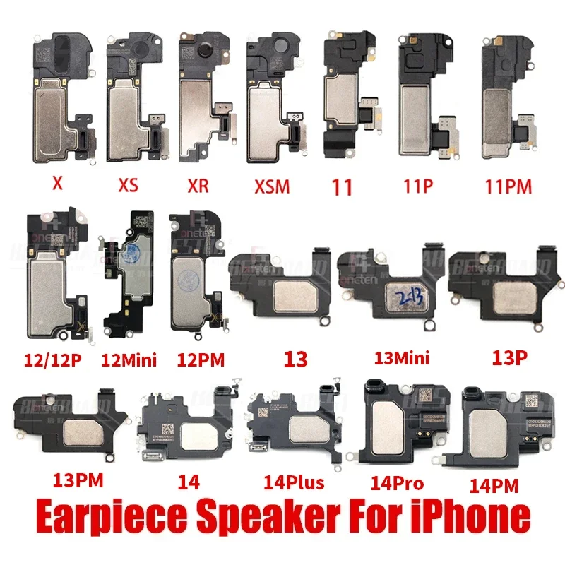 Front in-Ear Headphone Speakers for iPhone X XS XR XSM 11 12 13 14 Mini Plus PRO MAX Headphones Top Proximity Light Touch Sensor