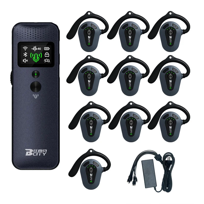 

Wireless Tour Guide System 1 Transmitter + 20 Receivers With Charger For Travel Agency Museum Teaching Tour
