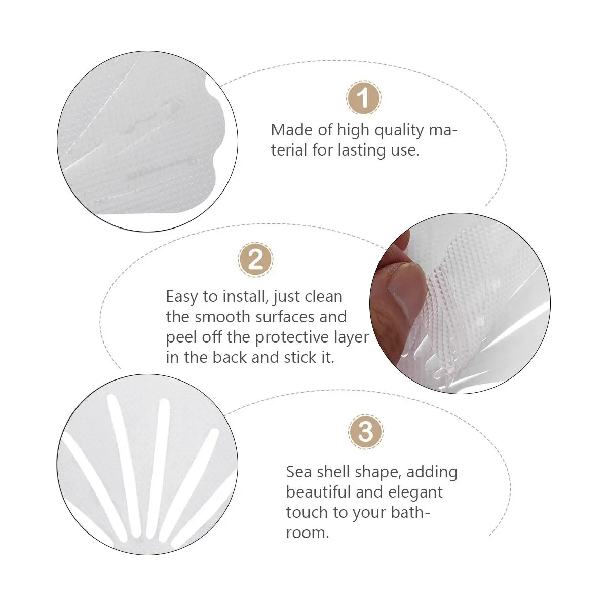 

12pcs Anti Slip Bathtub Stickers Effective Safety Strips Non Decals Bathroom Kitchen Shower Swimming Pool Balcony