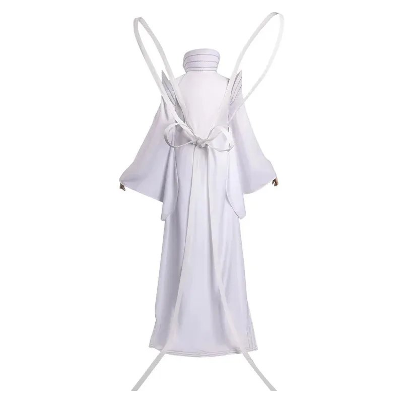 Disfraz de Anime Hakka no Togame Kuchiki Rukia, disfraz de Cosplay de castigo de neblina blanca, vestido de peluca blanca, uniforme de mujer, traje de juego de rol de Halloween