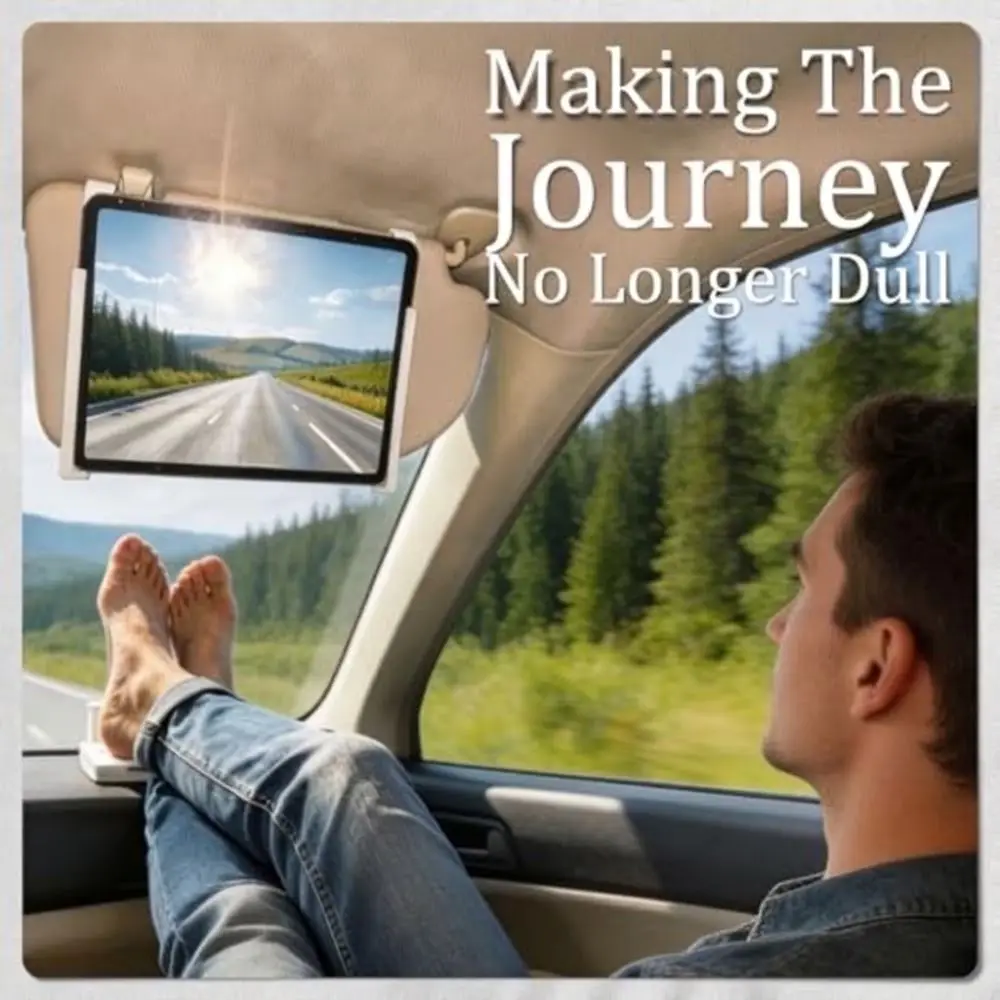 Durable Universal Car Tablet Holder Shockproof Anti Shake Tablet Stand Adjustable Anti Slip Universal Car Mount Video Watching