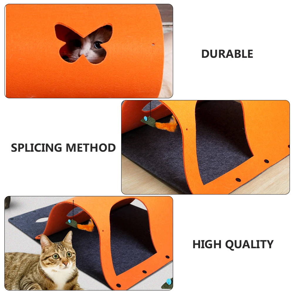 

Cat Pet Tunnel Nest Donut Felt Cloth Tunnels Toy Many Splicing Methods Pet Exercise Cat Playing Supply Durable Premium Material