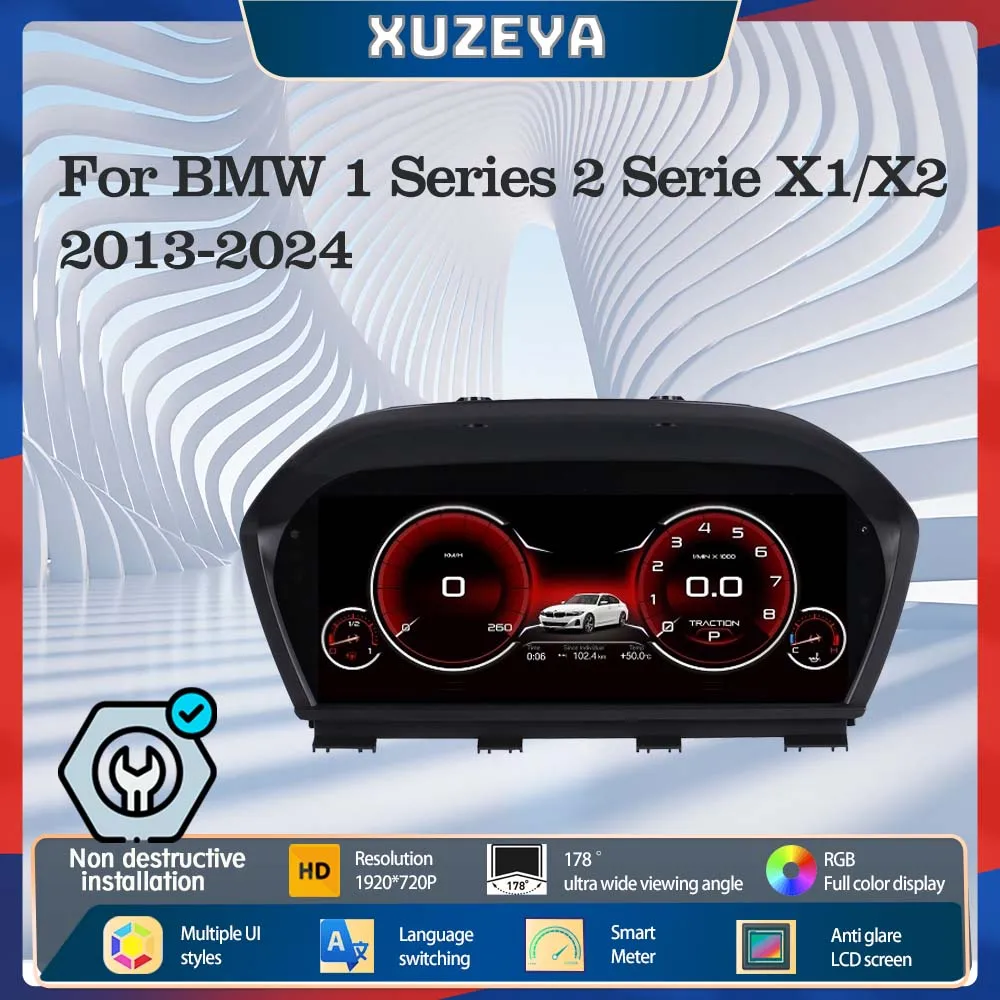 

For BMW 1/2 Series X1/X2 F20/F52/F22/F45/F48/F49/F39 2014-2021 Digital Cluster 10" LCD Dashboard Cockpit Virtual Instrument