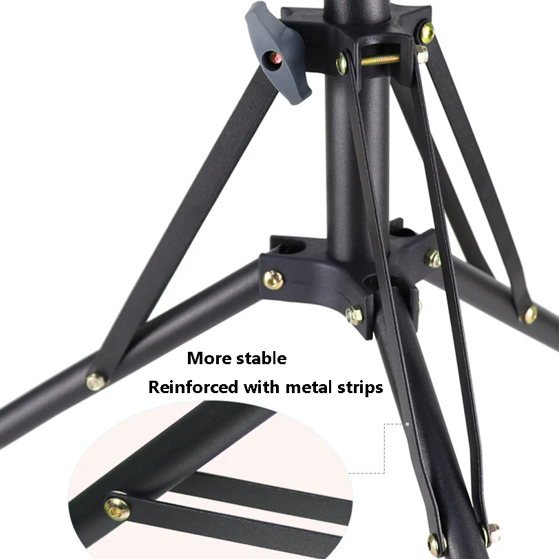 0.6M 1.3M 1.5M 1.7M 1.9M Foldable Tripod Stands Holder with 1/4inch Screw for LED Ring Flash Light Softbox Photo Studio