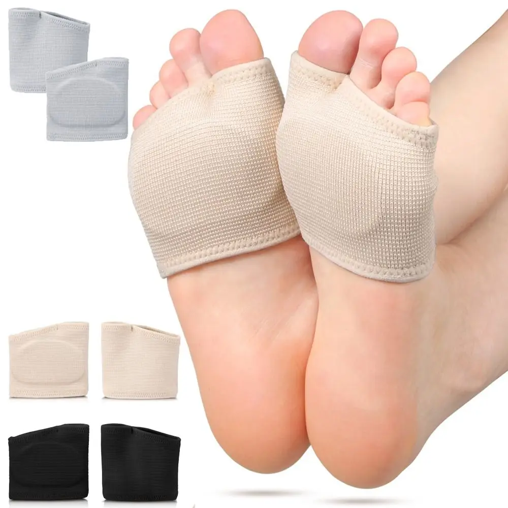 Washable Silicone Gel Metatarsal Pads Thickened Moisture Wicking Forefoot Pads Breathable Half Insoles Insole Protectors Unisex