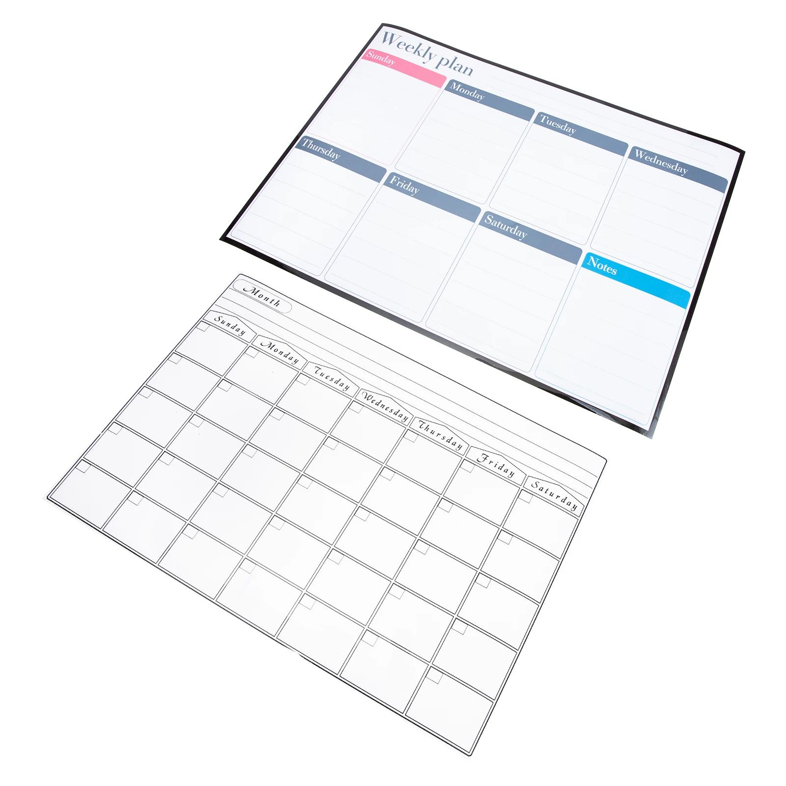 

1 set Magnetic Weekly Monthly Planner Board Erasable Reusable Dry Erase Calendar Fridge Home Office School Blackboard Desktop