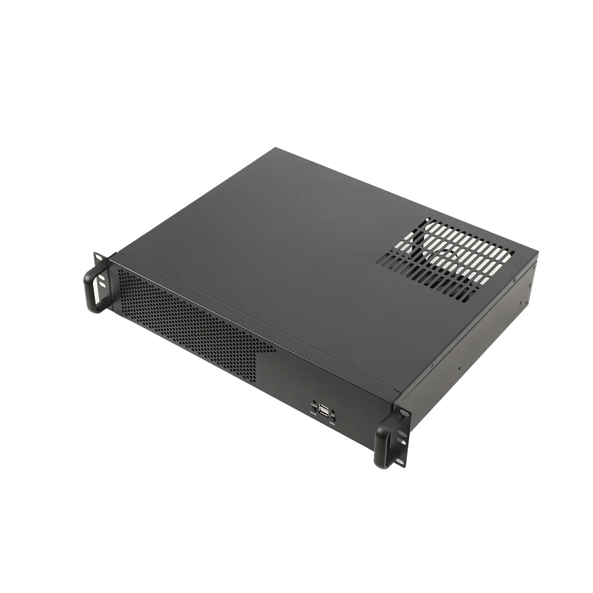 2U Server-Gehäuse Ultra-Kurzes Industrielles Steuerungs-Server-Gehäuse Datenspeicher-Motherboard Kompaktes Rackmount-Gehäuse