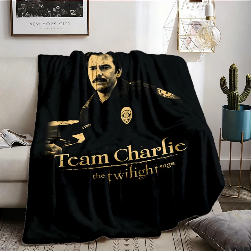 Team Charlie Twilight Saga Comfort Flannel Blanket, Book Lover Gift Flannel Throw