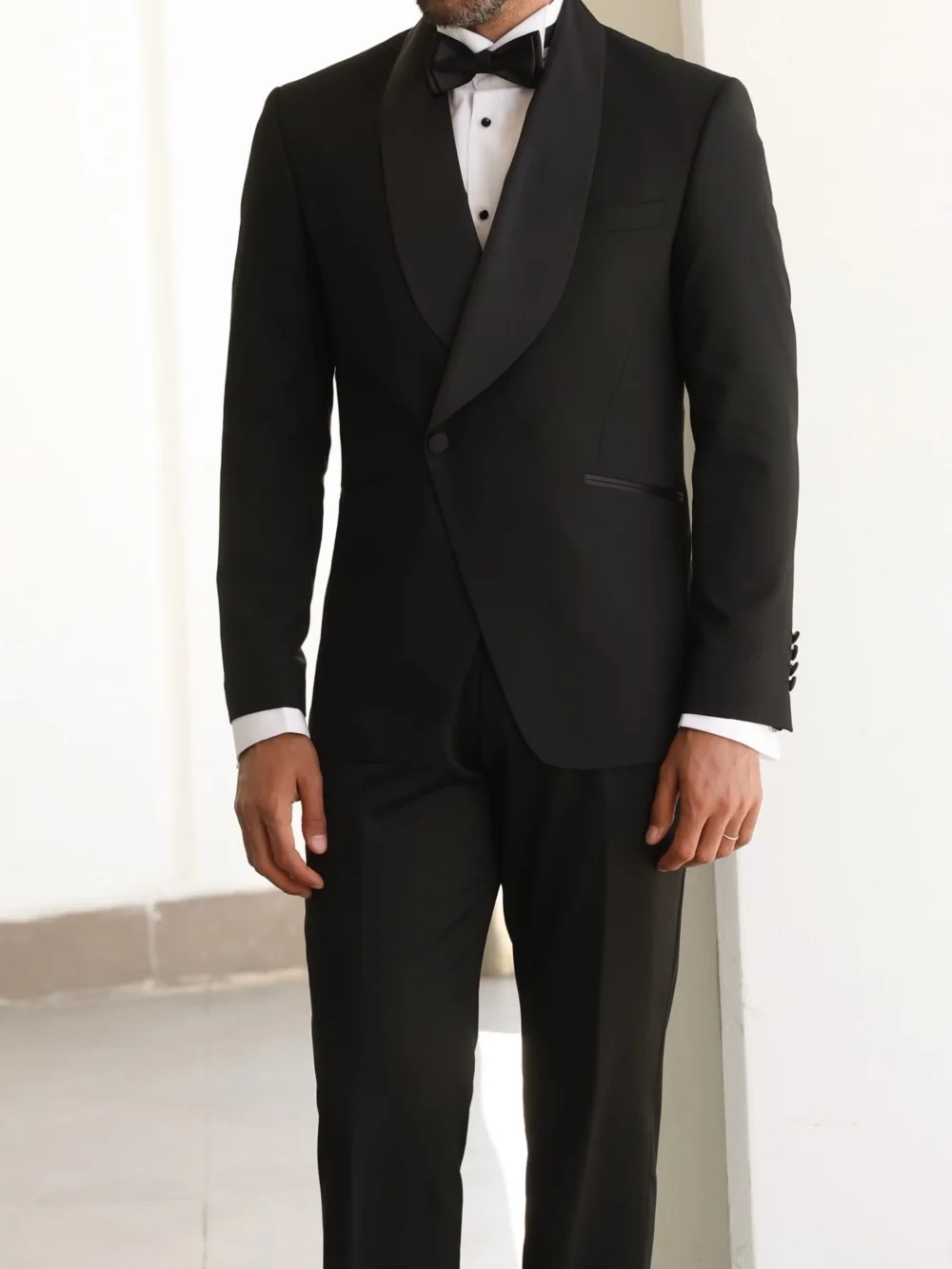 Elegant Single Breasted Men Suit Set 2PCS 2025 Classic SLapel Men Suit For Best Man Formal Solid Color Suit Trajes For Hombr
