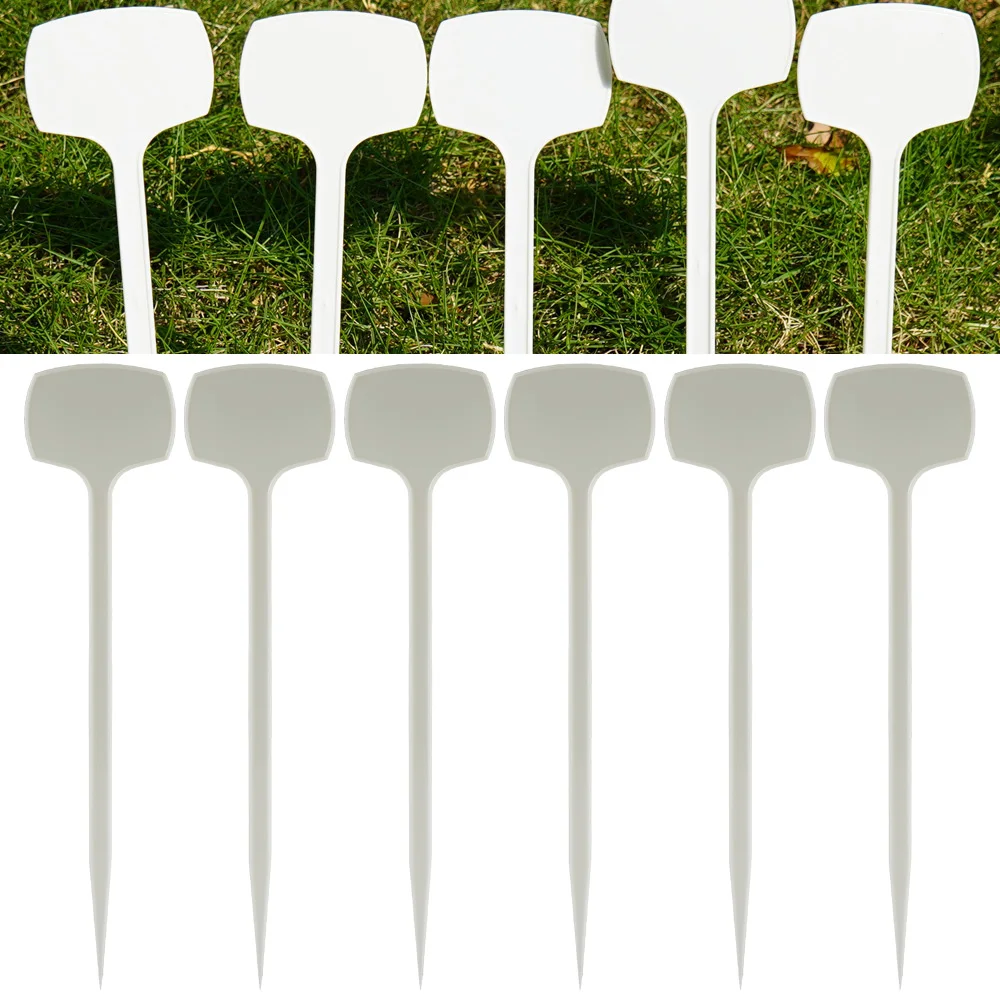 

Various Styles Garden T-Type Plastic Plant Label Waterproof Nursery Stakes Pot Markers Re-Usable Planter Flower Vegetables Tags