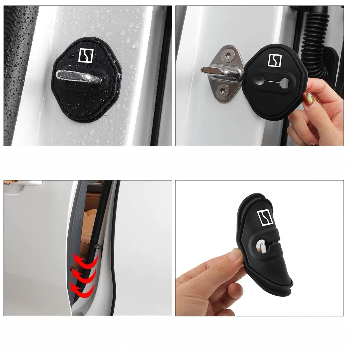 Waterproof Silicone Door Lock Protective Cap Anti-Dust Cover For ZEEKR X Interior Upgrade Parts
