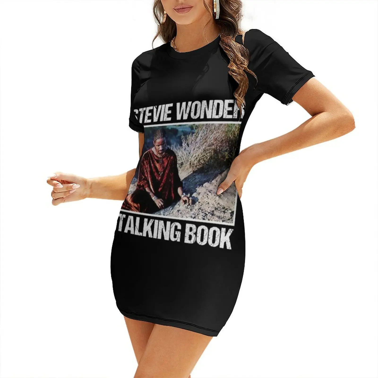 

Stevie Wonder - Talking Book Gift Men Women Short-Sleeved Dress women's summer clothing 2026 dresses korean style Dress vintage