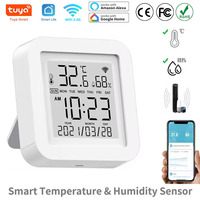 Tuya WiFi Temperature Humidity Sensor with LCD Sensor Smart Home Indoor Real Time Hygrometer Thermometer Works With Alexa Google