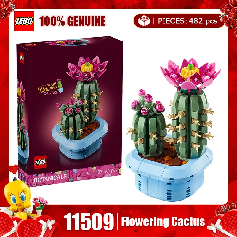 

Lego Building Blocks Flower Plants Series 11509 Blooming Cactus Male and Female Puzzle Building Blocks Toy Ornament Gift