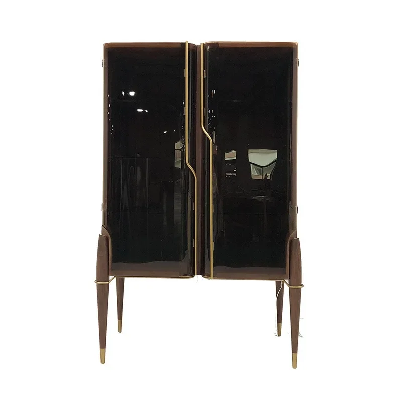 Glass door wine cabinet, display cabinet, modern exquisite side cabinet