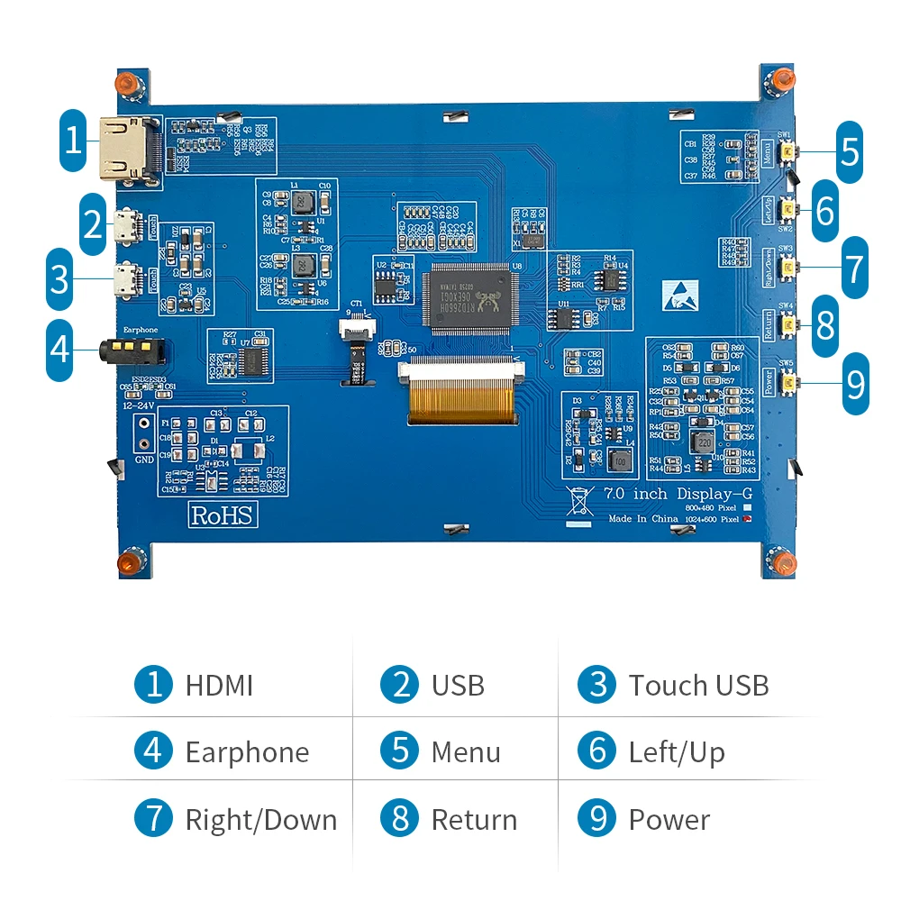 شاشة Raspberry Pi تعمل باللمس - مراجعة Usb Hub 7 Port وسعره