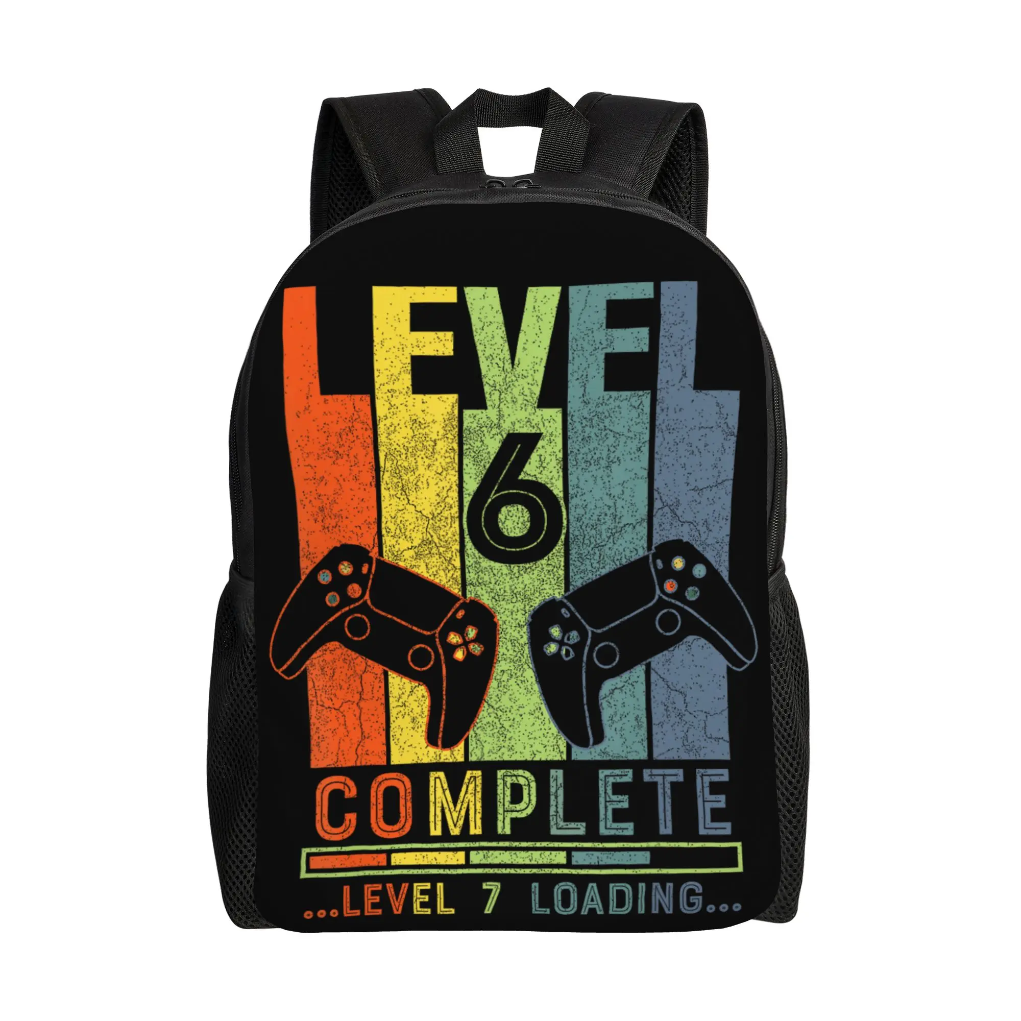 Level 6 Complete Gamer Backpack  University Backpacks Teen Designer Pattern School Bags Casual Rucksack