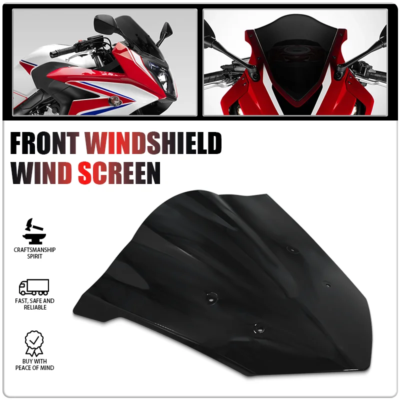 

Motorcycle For CBR650F CBR 650F 14-19 Motorcycle Sports WindScreen Front Windshield Visor Deflector Protector Fairing cbr650f