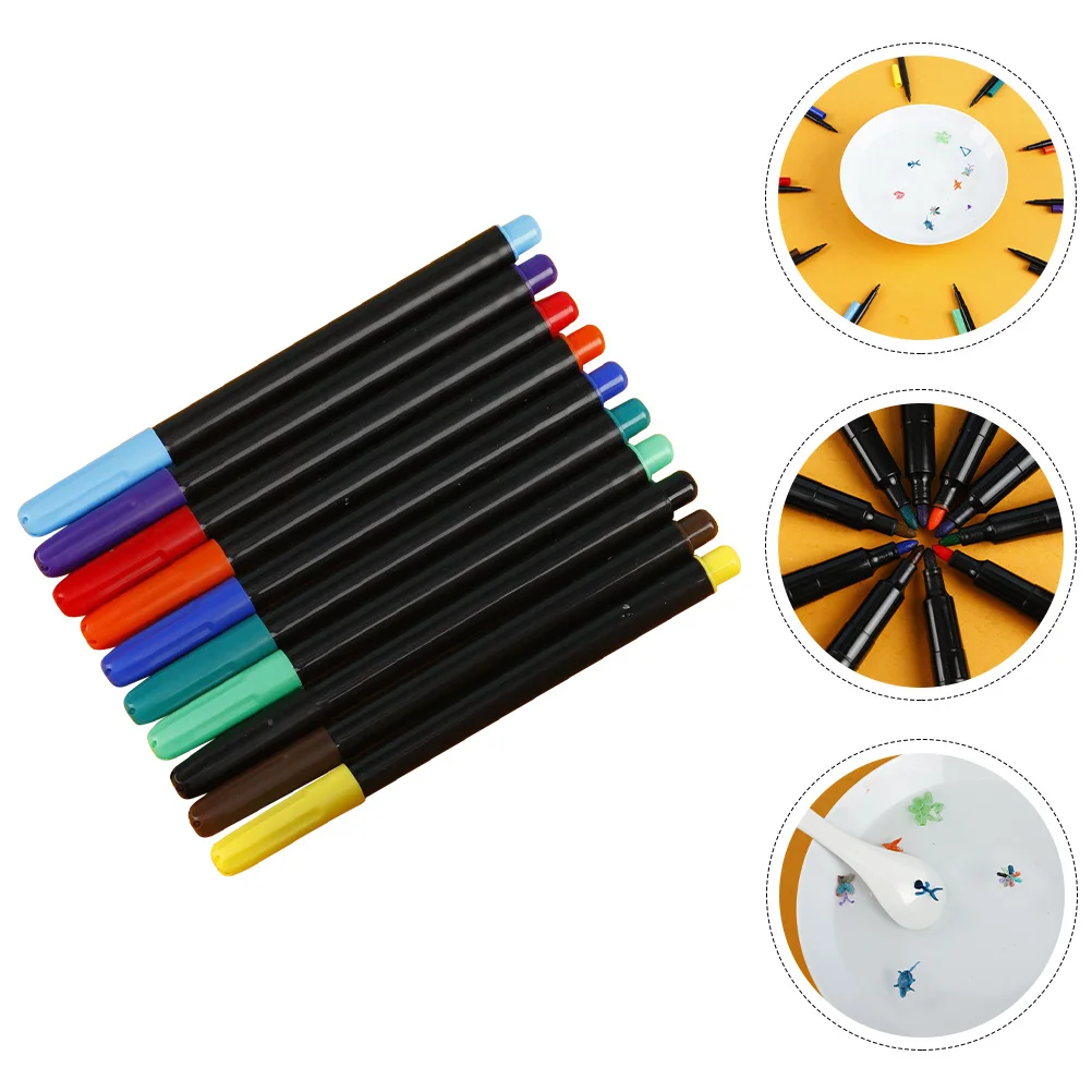 10 قطعة قلم رسم مائي عديم الرائحة من البلاستيك الآمن نصائح التجفيف السريع للطلاب مدرسة الفصول الدراسية المنزل مكتب الكتابة القرطاسية #5