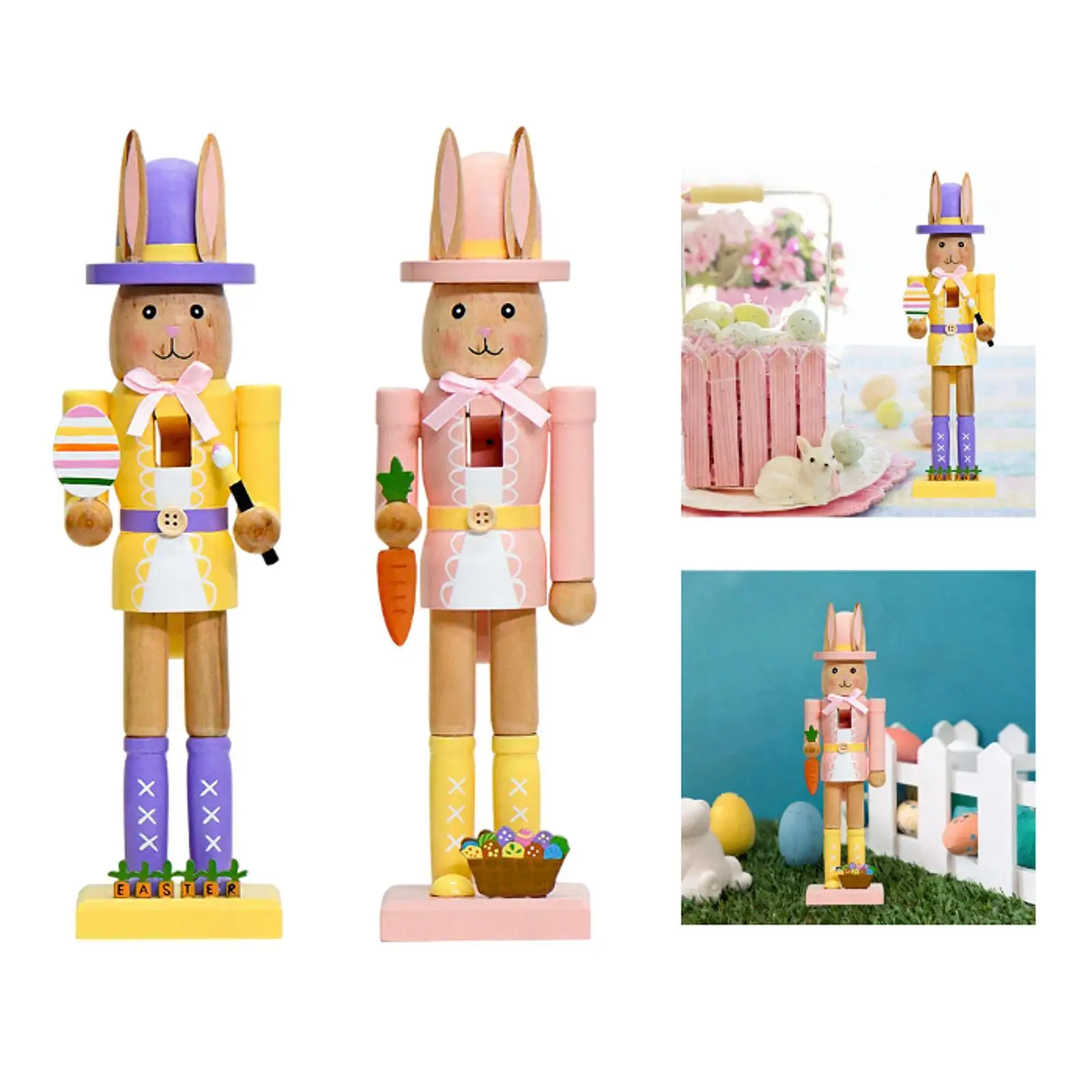 

Easter Bunny Nutcracker Decor s Ornament Nutcracker Figure for Party Decor