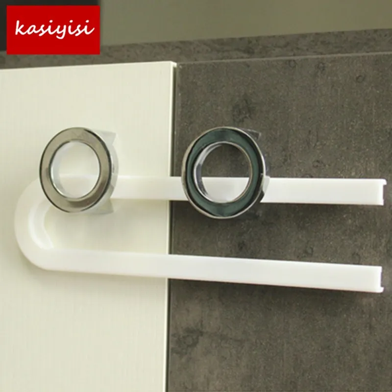 

6Pcs/Lot Security Long Flexible Drawer Lock Baby Plastic Saftey Cabinet Lock