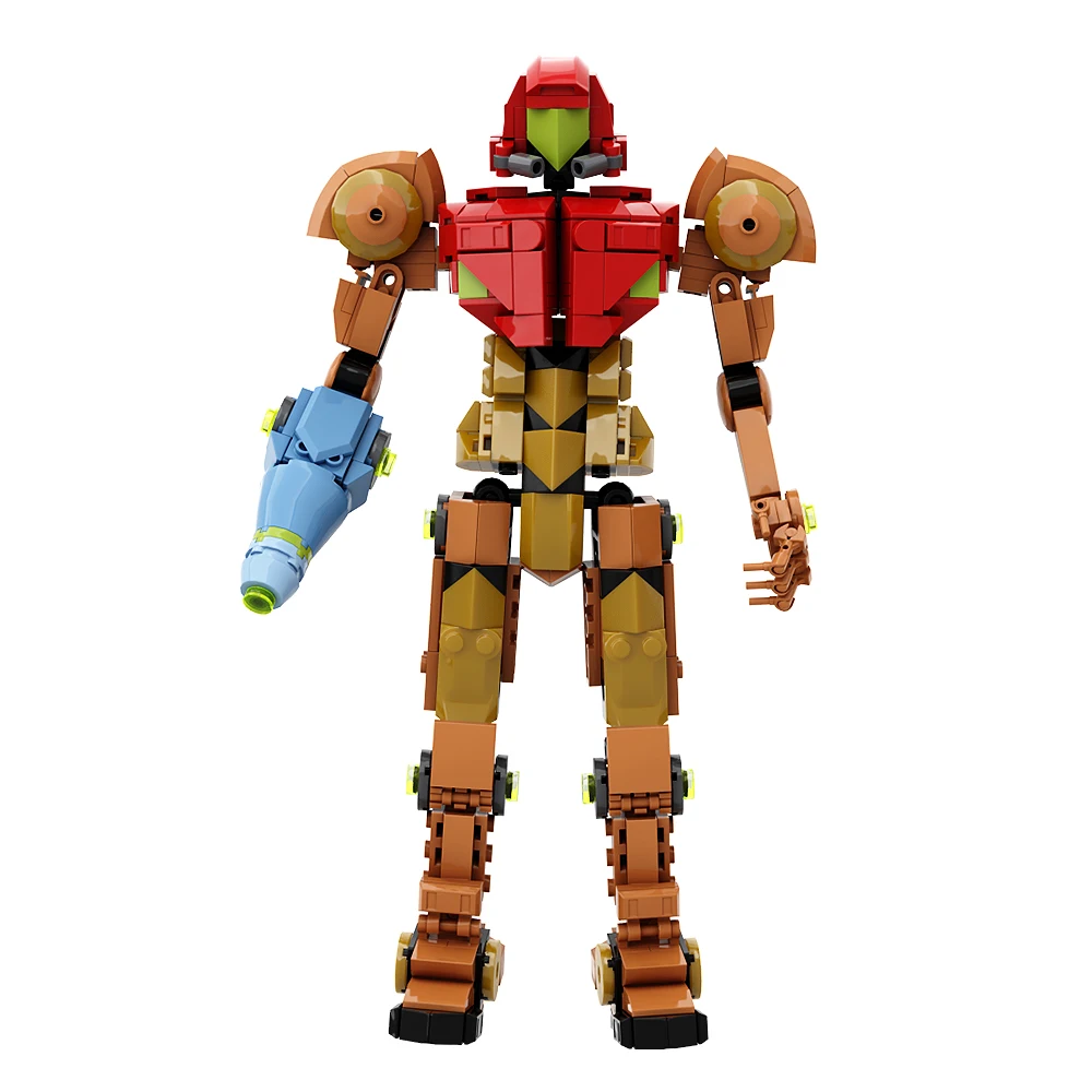 Gobricks MOC Sc-fi gry Metroides Mecha Model robota zestaw klocków high-tech Samus Aran Metroids Idea maszyny klocki zabawka