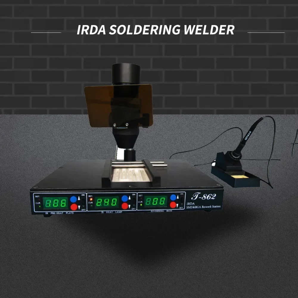 

Authorized PUHUI T-862 IRDA SMD BGA IR Rework Station Soldering Welder Infrared SMT Repair Machine