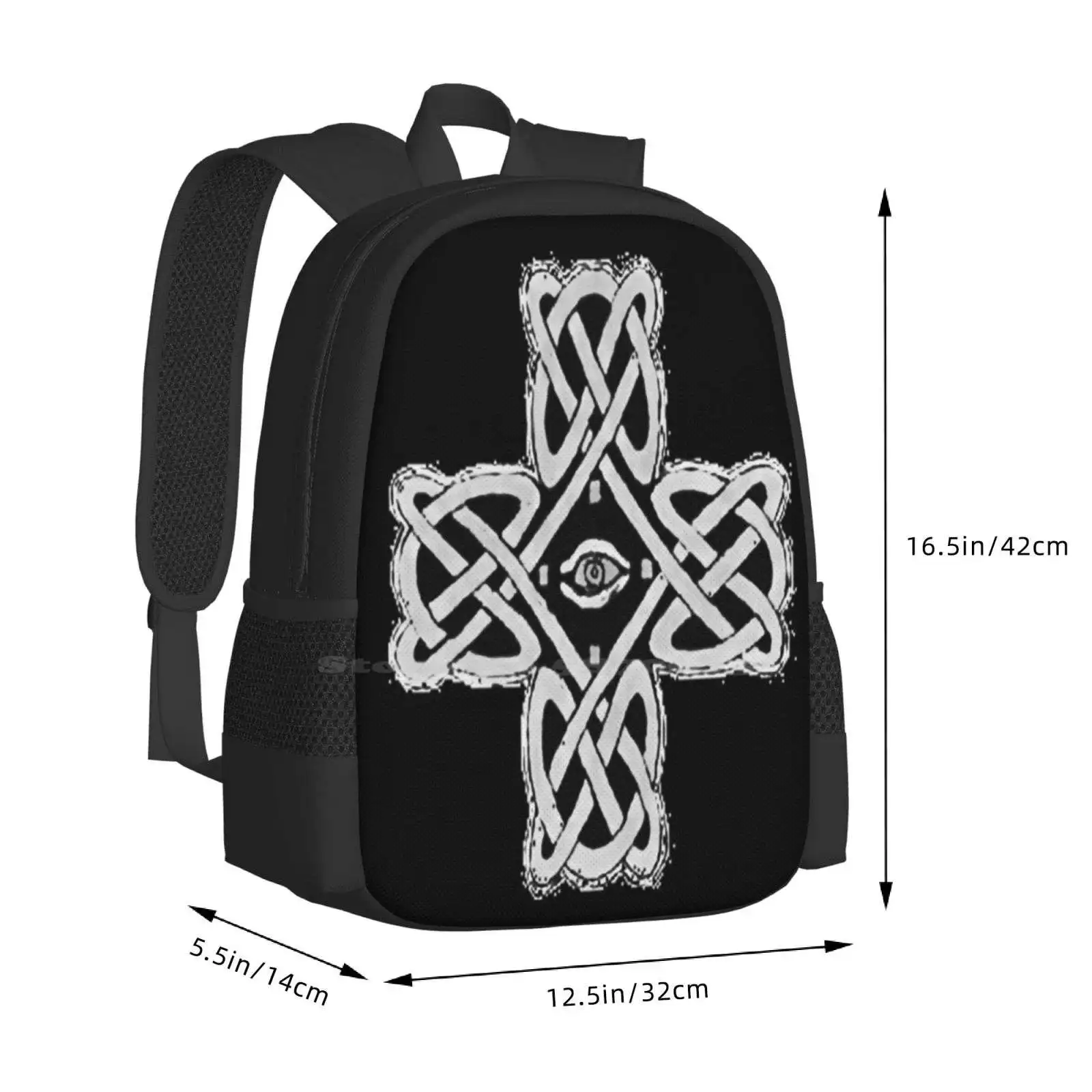 Black&White Gahan Cross School Bags Travel Laptop Backpack Dave Gahan Music 80S Cross New Wave Post Punk