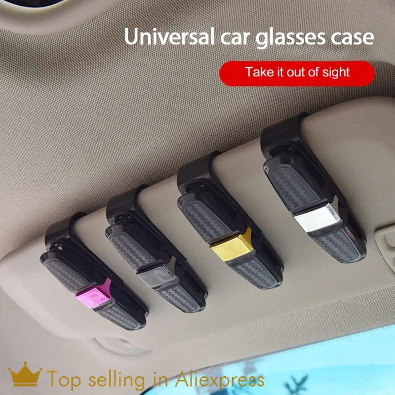 Car Vehicle Sun Visor Sunglasses Eyeglasses Glasses Card Ticket Holder for Car Accessories Sunglasses Holder Estuche gafas