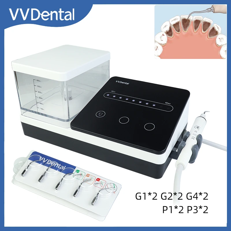 VVDental Ultrasonic Scaler Cleaning Teeth Whitening Equipment Removal Tartar Smoke Stains With 600ml Water Tank Dental Tools