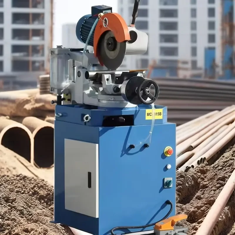 45 Angle Pneumatic Saw Semi-Automatic Pipe Cutting Machine Circular Cold Saw Machine for Stainless Steel Aluminum Alloy