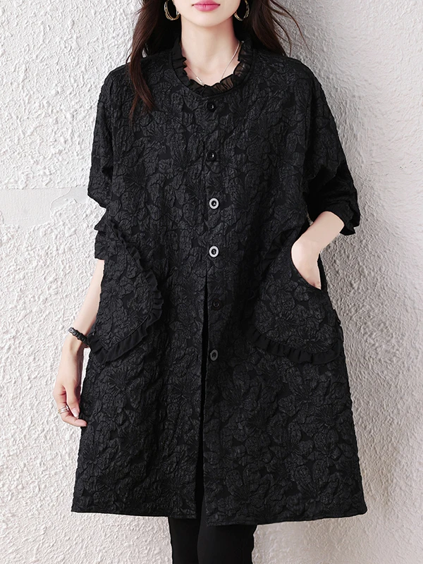 

Faionable осенняя одежда, женский универсальный утягивающий топ, новинка, длинное пальто средней длины, застежка на одной пуговице