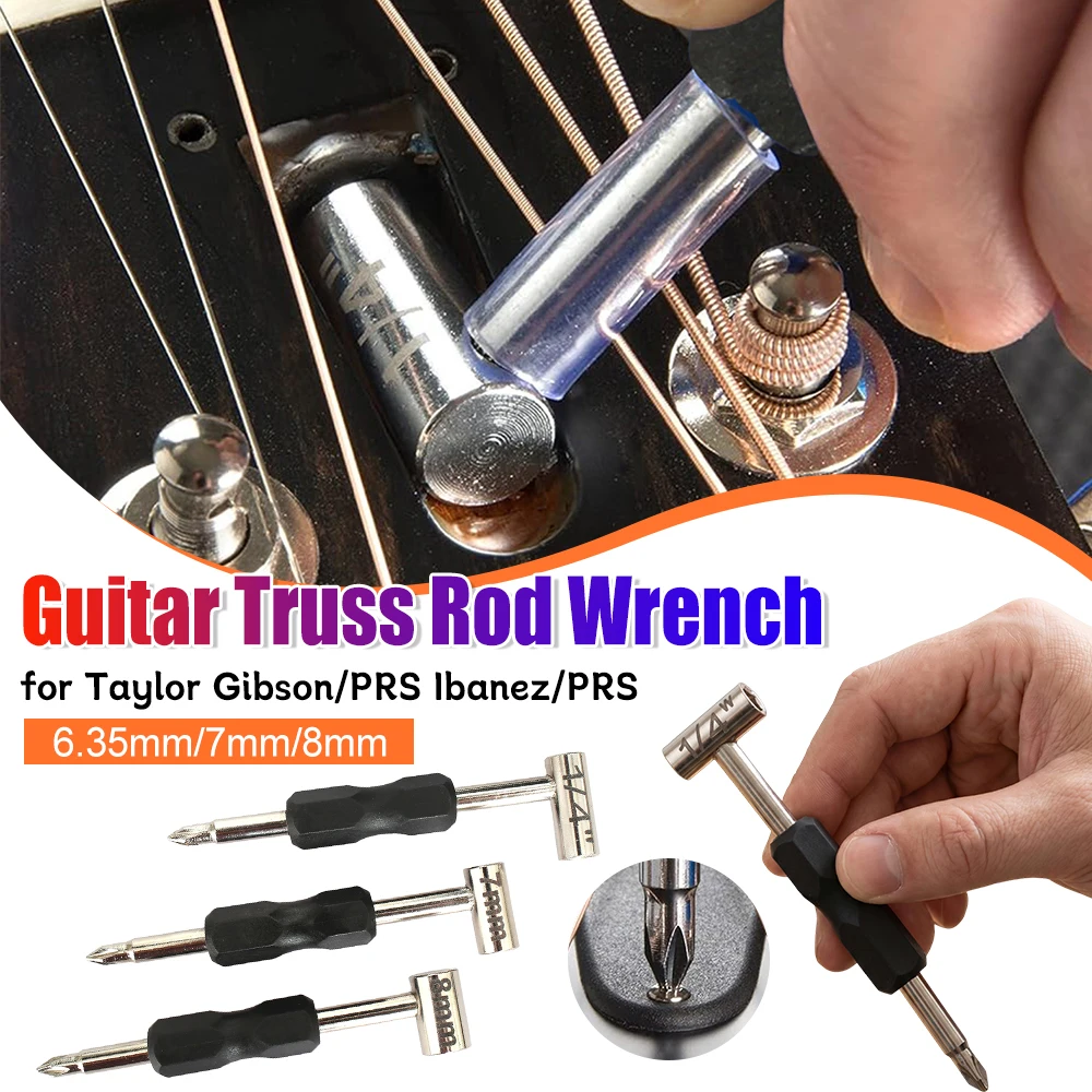 Guitar Truss Rod Wrench for Taylor Gibson/PRS Ibanez/PRS L-shaped Allen Wrench Tool Kit for Acoustic and Electric Maintenance