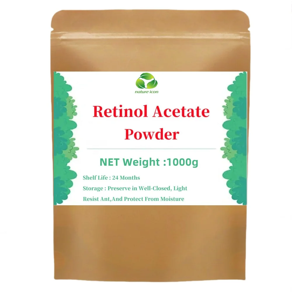 Polvo de acetato de Retinol de alta calidad, polvo de acetato de vitamina A, Material cosmético