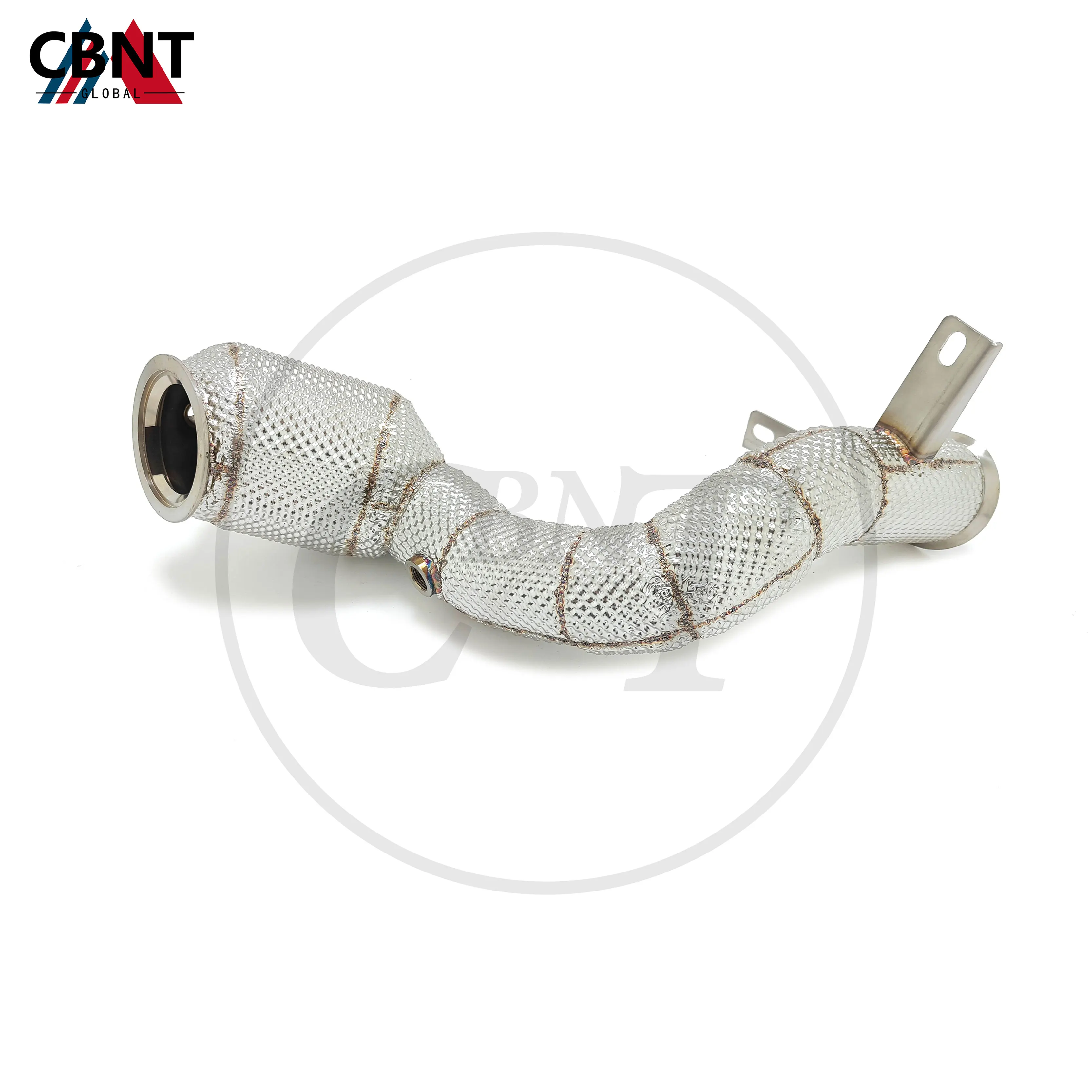 

CBNT Exhaust Headers Catted/Catless Downpipe Exhaust-pipe for Mercedes-Benz W205 C200 C250 C300 2015-2022 (Right Hand Drive)