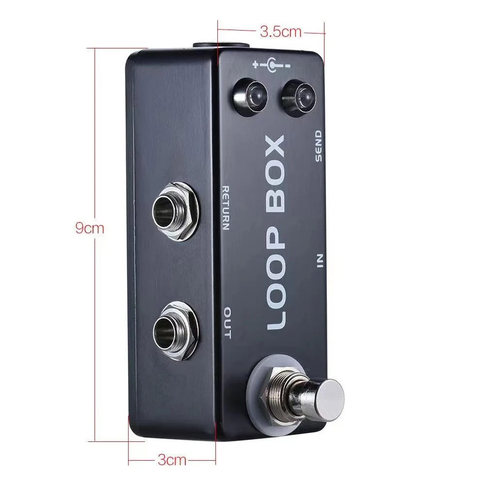 Mosky Loop Box Mini Looper Guitar Pedal Built-In Dual-Switch Tap Tempo Volume Attenuator 14X6X6Cm 170g for Stage Audio
