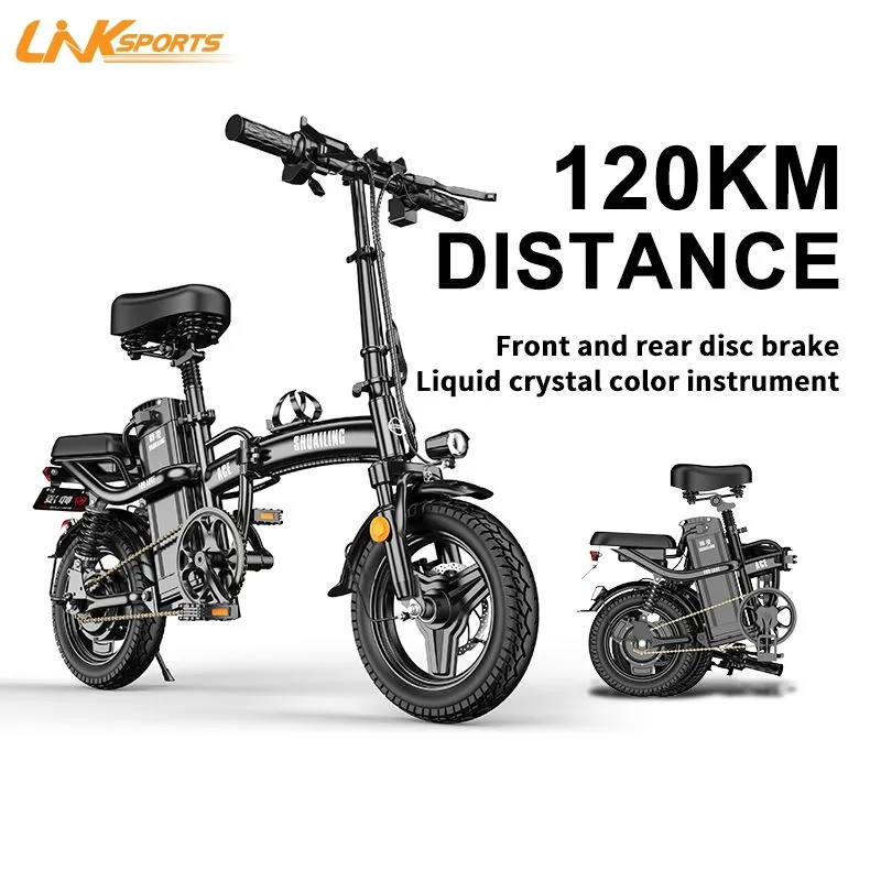 2024 Hot Sale Mini Size Folding Electric Bicycle 400W 48V 14 Inch Electric City Bike Foldable Electric Bike