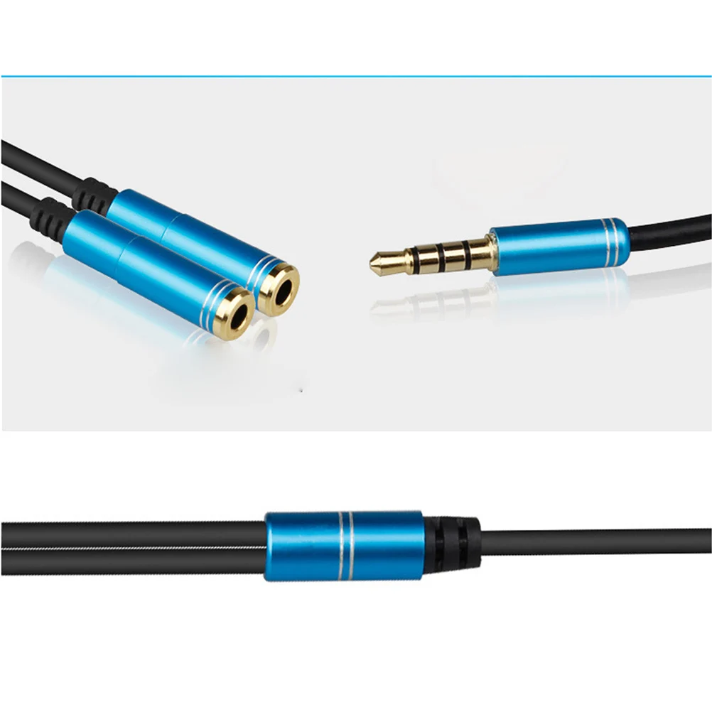 

3.5Mm Headset Splitter Cable For Headphone Microphone Jack Audio Splitter Adapter Stereo Extension Gold Plated Connector Compact