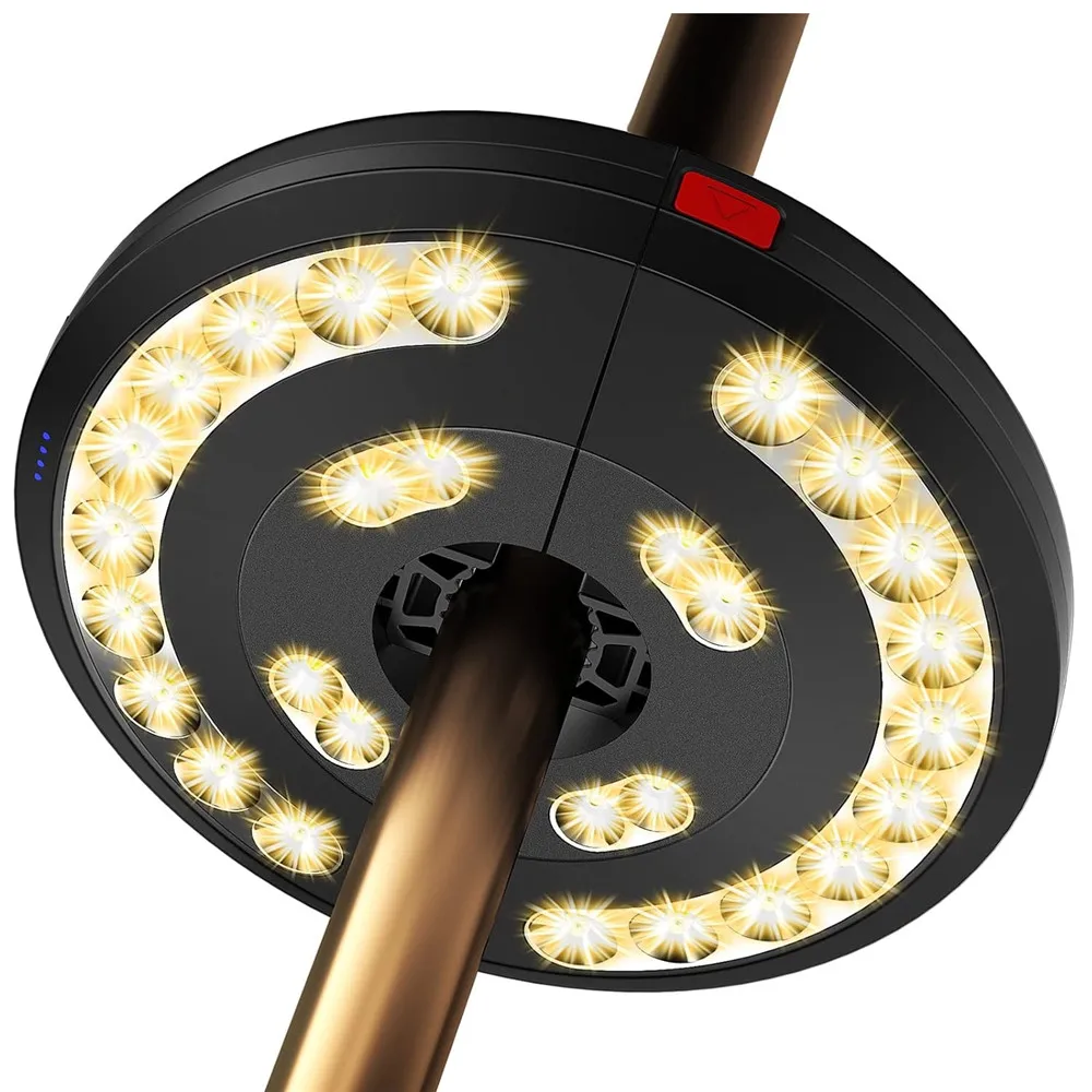 Patio Umbrella Lights 28LED 3 Lighting Modes USB Rechargeable Outdoor Lights Tent Camping Lamp for Patio Pool Backyard Beach