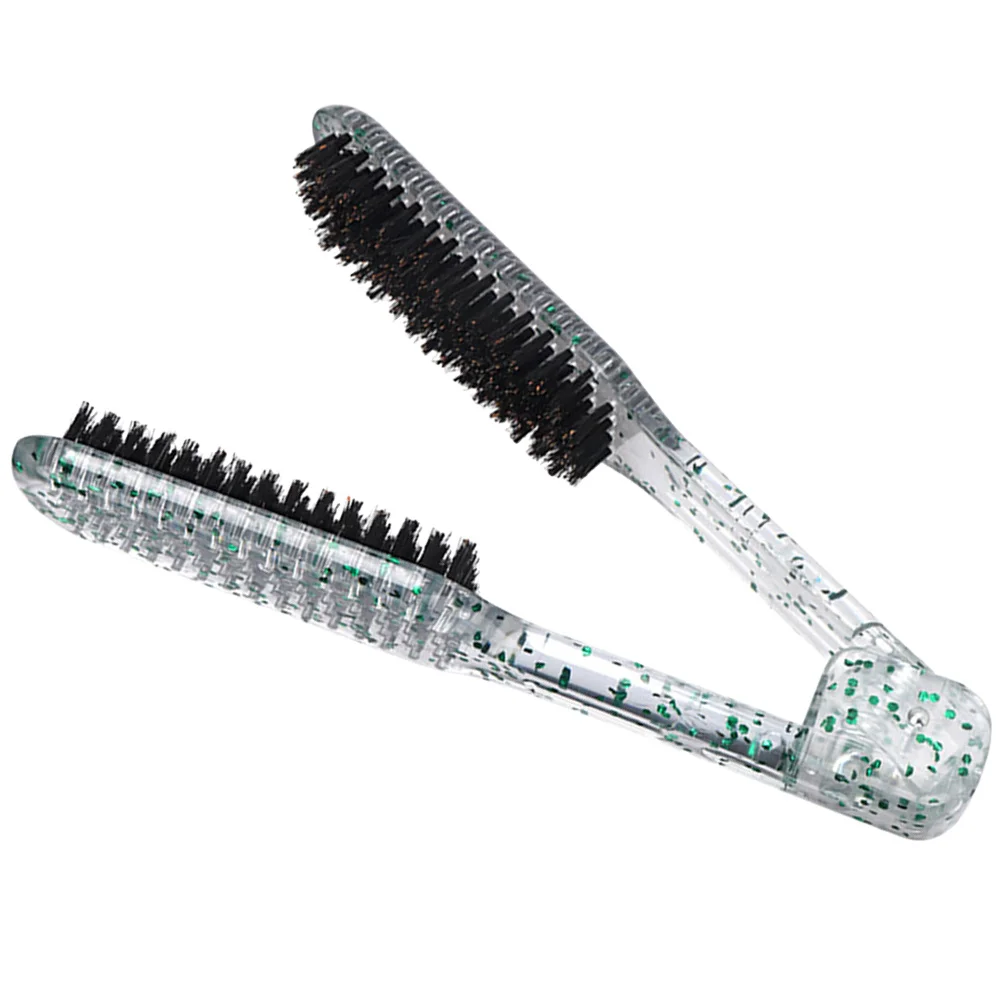 فرشاة تمليس الشعر بتصميم مشبك مزدوج الجوانب، مشط لفك تشابك الشعر للاستخدام في صالونات الشعر الرقيقة السميكة