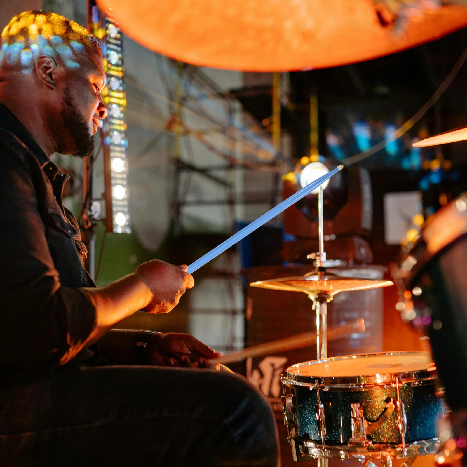 

1Pair Double-Headed Maple Drumsticks Felt Head Mallets Percussion Instrument Timpani Snare Drum Performance Playing