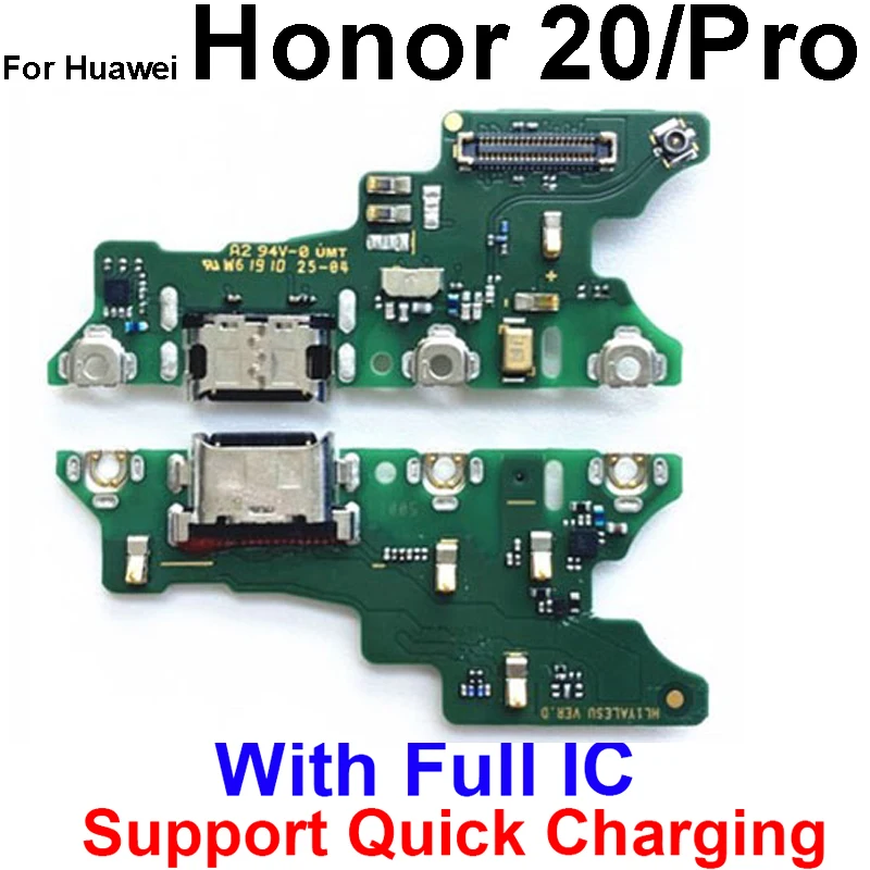 Charger USB Jack Board For Huawei Honor 20 Pro 20 Lite 20S 20i 20E USB Charging Port Dock Usb Connector Board Repair Parts