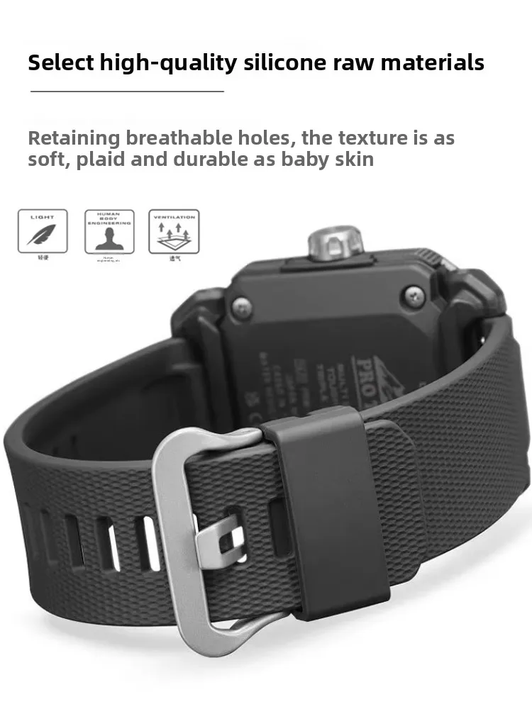 ل كاسيو PRW-60/50/70/PRG-30 PRT-B50 PRT-B70 حزام ساعة سيليكون رياضي