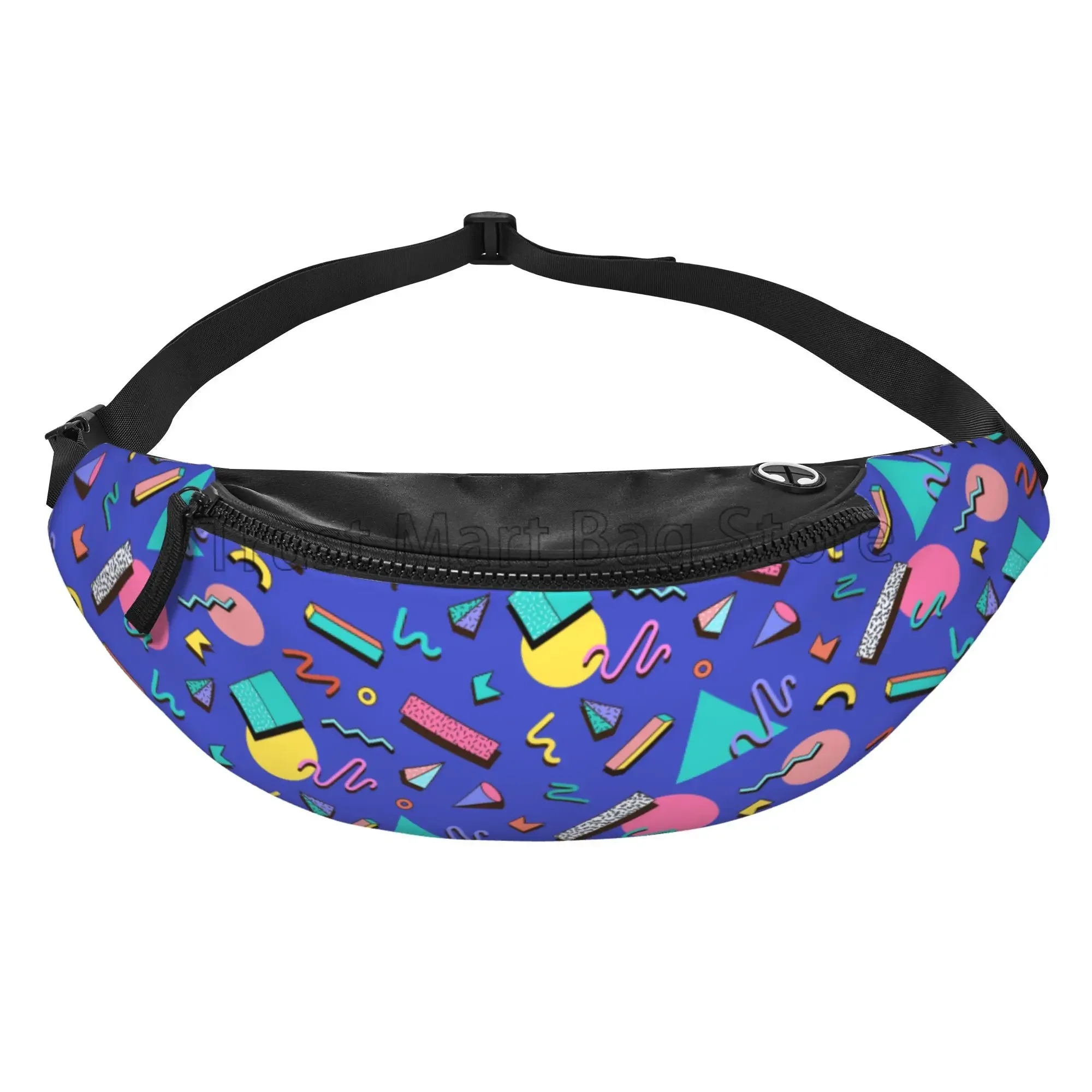 Retro 80s 90s Fanny Pack Waist Packs Unisex Adjustable Casual Waist Bag Vintage Hiking Belt Waist Packs for Travel Cycling